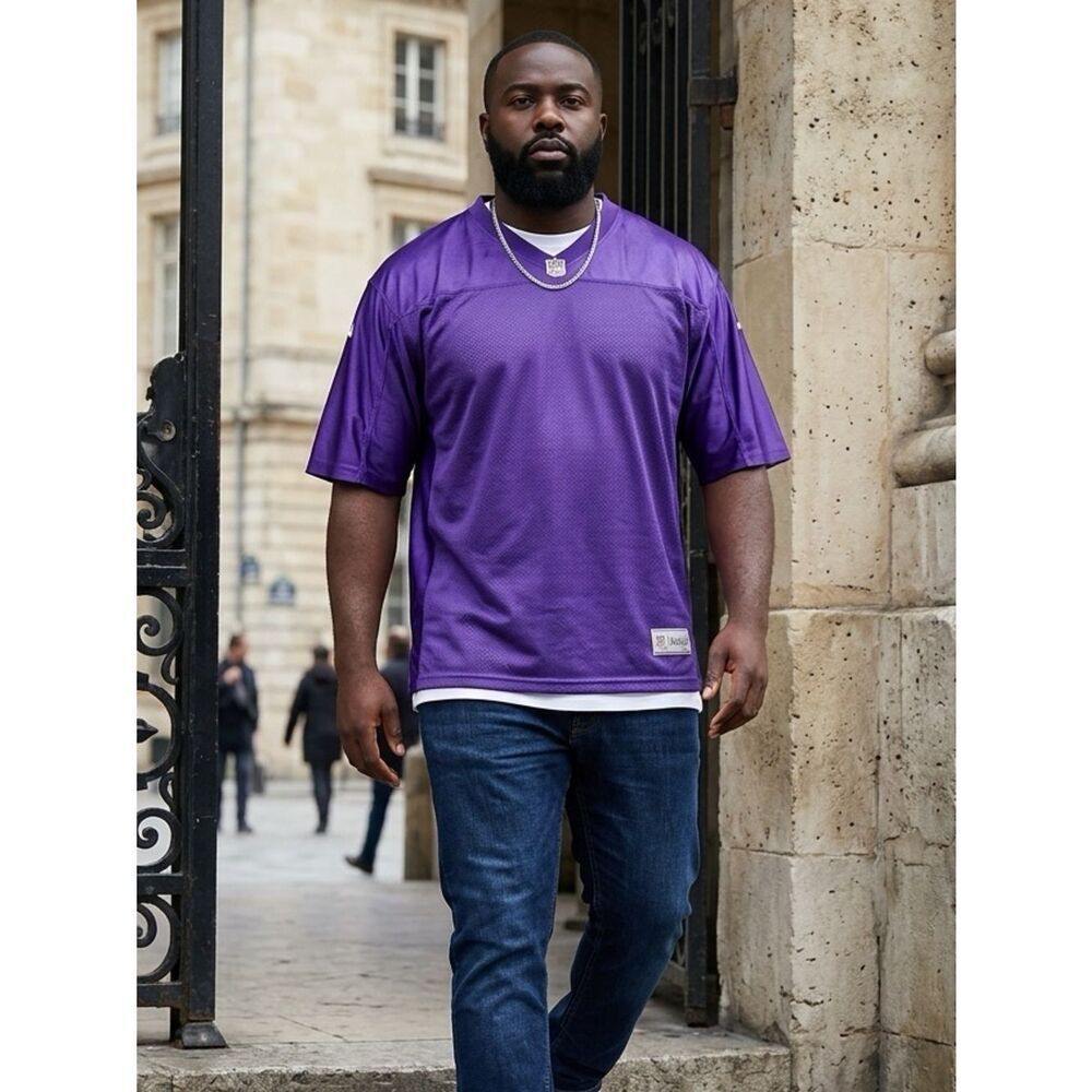 NWT NFL Pro Line Purple Minnesota Vikings BLANK Jersey - Logo on Arm - Size 3XL